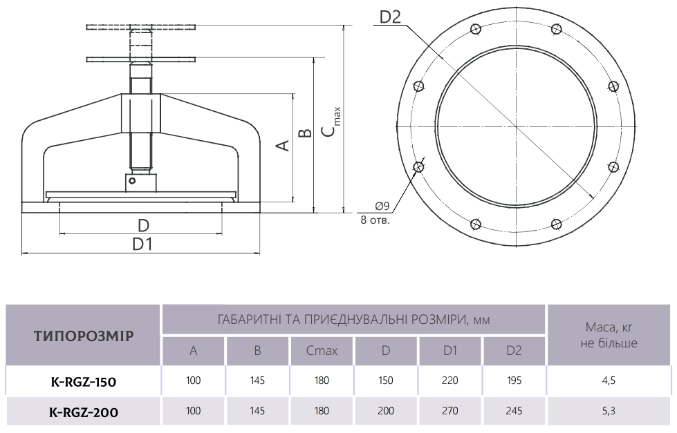 Регулююча заглушка K-RGZ